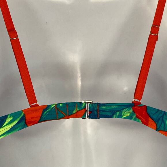 NWT Xhilaration Bralette Push Up Bikini Top Tropical Print Underwire Back XS - Picture 8 of 14
